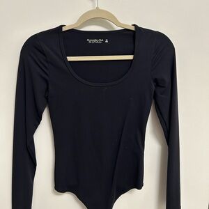 Abercrombie & Fitch Black Long Sleeve Bodysuit
